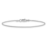 14K White Gold 7 inch 1.2mm Parisian Wheat with Lobster Clasp Bracelet