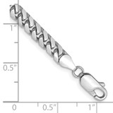 14K White Gold 7 inch 4.3mm Solid Miami Cuban Link with Lobster Clasp Bracelet