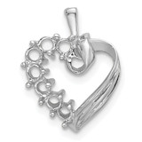 14k White Gold 7 Stone Family Pendant Mounting - XM-DE027010-2765