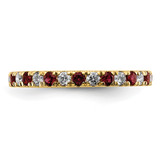 14k 1/2 carat Lab Grown Diamond VS/SI+ G+ and Lab Created Ruby Size 8 Eternity Band