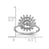 14k White Gold 7.5mm Pearl & Diamond Ring Mounting - Y4-3D9522E0-5955