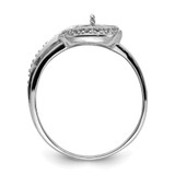 14k White Gold 7.5mm Pearl & Diamond Ring Mounting - Y4-8AB96A16-7044