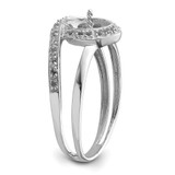 14k White Gold 7.5mm Pearl & Diamond Ring Mounting - Y4-8AB96A16-7044