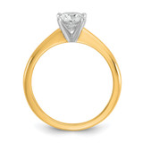 14k White Gold 7/8 carat Certified Lab Grown Diamond VS/SI+ G+ Cushion Complete Solitare Engagement Ring