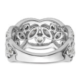 14k White Gold 7/8 carat Lab Grown Diamond VS/SI+ G+ Complete Fashion Ring