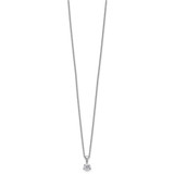 14k White Gold 7/8 carat Lab Grown Diamond VS/SI+ G+ Three Prong Complete 18 inch Solitare Pendant Necklace