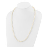 14k White Gold 7-8mm White Near Round Freshwater Cultured Pearl 24 inch Necklace