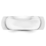 14k White Gold 7mm Half Round Wedding Band Size 13.5