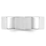 14k White Gold 7mm Standard Weight Flat Comfort Fit Wedding Band Size 10