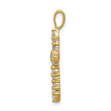 14k 1/2 carat Lab Grown Diamond VS/SI+ G+ Complete Cross Pendant