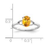 14k White Gold 7x5mm Oval Citrine ring - Y2-7C4D9FF8-6094