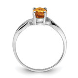 14k White Gold 7x5mm Oval Citrine ring - Y2-7EB70CA5-6744