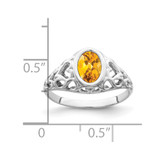14k White Gold 7x5mm Oval Citrine ring - Y4-3B19060A-1333