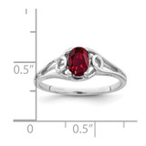 14k White Gold 7x5mm Oval Created Ruby ring - Y2-4BC18E11-4877