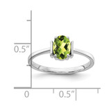 14k White Gold 7x5mm Oval Peridot ring - Y2-198D687B-4448