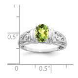 14k White Gold 7x5mm Oval Peridot ring - Y4-6E829BFC-6541