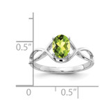 14k White Gold 7x5mm Oval Peridot Ring - Y4-F601CA3A-2751