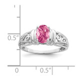 14k White Gold 7x5mm Oval Pink Tourmaline ring - Y4-01D67598-4264