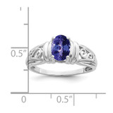 14k White Gold 7x5mm Oval Tanzanite ring - Y4-6A4A67C3-6560