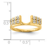 14k 1/2 carat Lab Grown Diamond VS/SI+ G+ Complete Ring Wrap