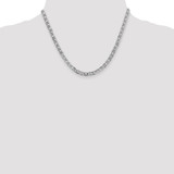 14K White Gold 8 inch 3.75mm Concave Anchor with Lobster Clasp Chain