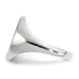 14k White Gold 8.0x11.5mm Closed Back Signet Ring