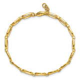 14k 1/2 carat Lab Grown Diamond VS/SI+ G+ Oval Link 6.75 inch with .25 inch extention Bracelet