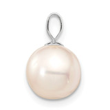 14k White Gold 8-9mm White Round Freshwater Cultured Pearl Pendant - XF-11F1A29A-9518