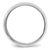 14k White Gold 8mm Beveled Edge Comfort Fit Wedding Band Size 13