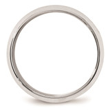 14k White Gold 8mm Beveled Edge Comfort Fit Wedding Band Size 6