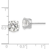 14k White Gold 8mm CZ stud earrings