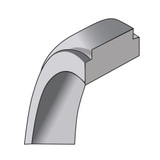 14k White Gold 8mm Flat with Step Edge Wedding Band Size 11.5