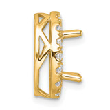 14k 1/2 carat Lab Grown Diamond VS/SI+ G+ Semi Mount Halo Chain Slide Pendant - PM-14C07140-6354