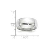 14k White Gold 8mm Lightweight Comfort Fit Wedding Band Size 12