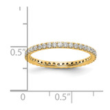 14k 1/2 carat Lab Grown Diamond VS/SI+ G+ Size 5 Shared Prong Eternity Band