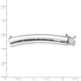 14k White Gold 8mm Standard Weight Domed Omega 2 inch Extender for Necklace