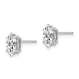 14k White Gold 8x4mm Marquise Cubic Zirconia earring