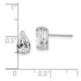 14k White Gold 8x5mm Pear Cubic Zirconia Earrings