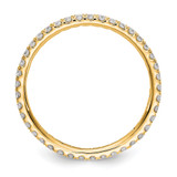 14k 1/2 carat Lab Grown Diamond VS/SI+ G+ Size 9 Shared Prong Eternity Band
