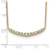 14k 1/2 carat Lab Grown Diamond VS+ F+ Complete 18 inch Fashion Bar Necklace
