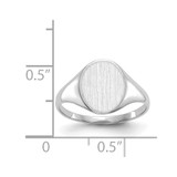 14k White Gold 9.0x10.0mm Closed Back Signet Ring - RS-FAB57B4B-6510