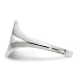14k White Gold 9.0x10.0mm Open Back Signet Ring
