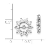 14k White Gold A Fancy Diamond Earring Jacket