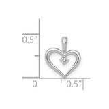 14k White Gold AA .02ct. Diamond Heart Pendant - PM-11C90FEB-4376
