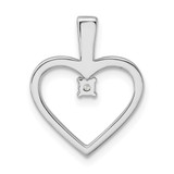 14k White Gold AA .05ct. Diamond Heart Pendant - PM-789F3BB0-7218