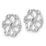 14k White Gold AA Diamond Earring Jacket - EJ-DBC760C8-4933