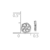 14k White Gold AA Diamond Earring Jacket - EJ-FCB18D2F-9268