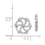 14k White Gold AA Diamond Earring Jackets