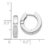 14k White Gold AA Diamond Hinged Hoop Earrings - EM-05D0765D-5488