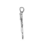 14k White Gold AA Diamond Kid Pendant - XK-8C46F964-8088